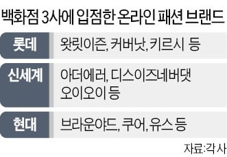 온라인 패션브랜드 백화점들도 모시기