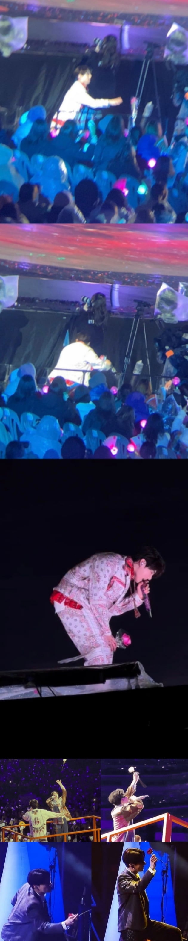 방탄소년단 정국, 서울 콘서트서 장미 꽃 든 '팬 사랑꾼'