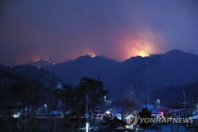 [르포] 울진-삼척 7번국도 주변 전쟁터 방불…10m앞 분간 어려워