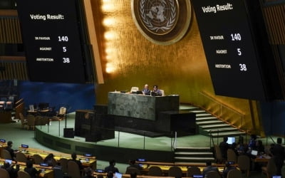 '우크라 위기는 러시아 탓' 유엔총회 결의안 채택…140개국 찬성