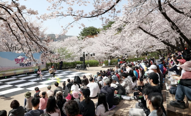 [포토] "2022 벚꽃어게인, 서대문 안산자락길 벚꽃음악회"