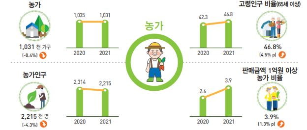 고령화 속도 빨라진 농·어가…1년 만에 고령인구 비율 대폭 상승