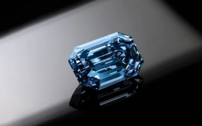 세계 최대 '15.10캐럿' 블루 다이아몬드 낙찰가 무려…732억원 