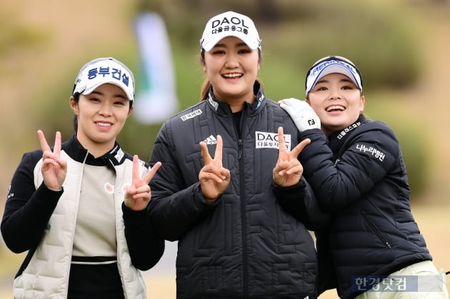 [포토] 김수지-유해란-이다연, '카메라 앞에서 해맑은 미소'