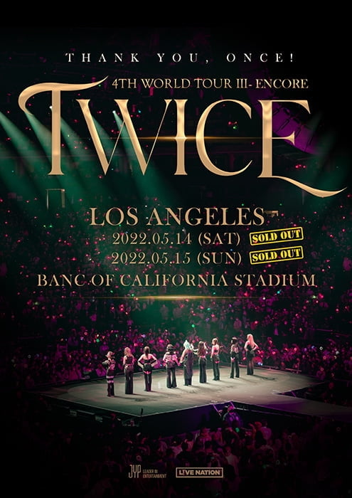 트와이스, 美 LA 앙코르 콘서트 추가 공연도 초고속 매진 달성…강력한 티켓 파워