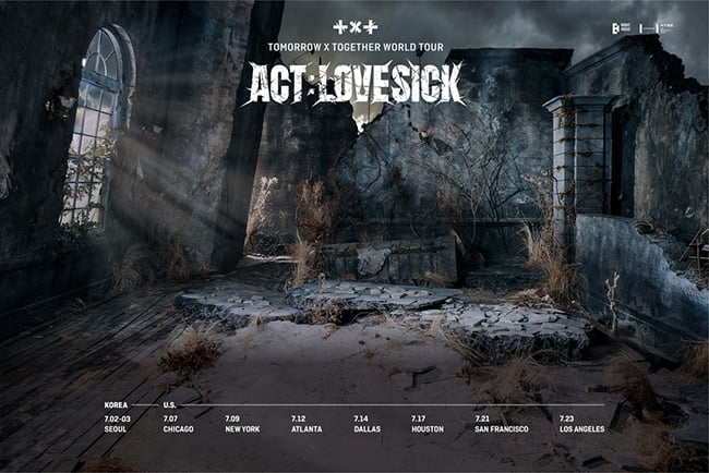 투모로우바이투게더, 첫 월드 투어 ‘ACT : LOVE SICK’ 개최…글로벌 팬 만난다