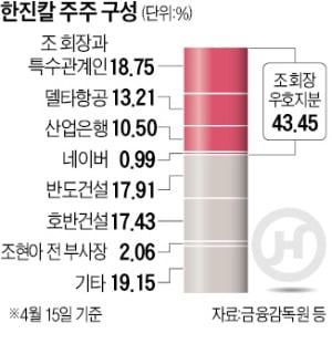 조원태 회장 '우군' 네이버…한진칼 지분 1%까지 늘렸다