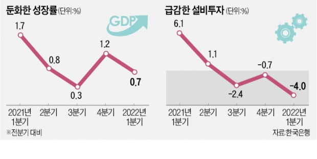 '우크라·中봉쇄' 반영도 안됐는데…내수 꺾이고 설비투자 3년來 최저