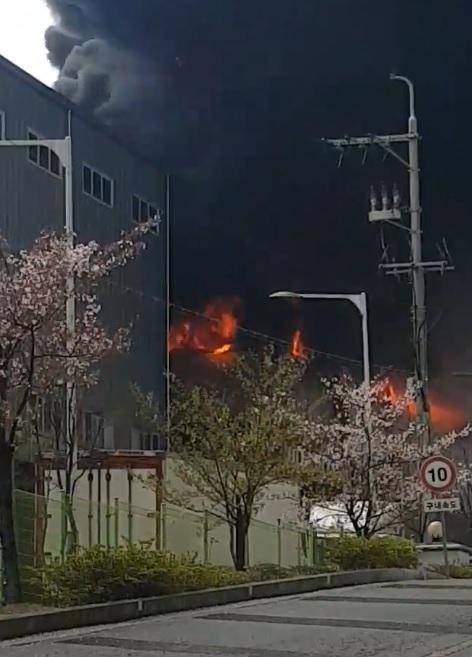 부산 기장군 축산물 가공공장 화재…4명 부상(종합)