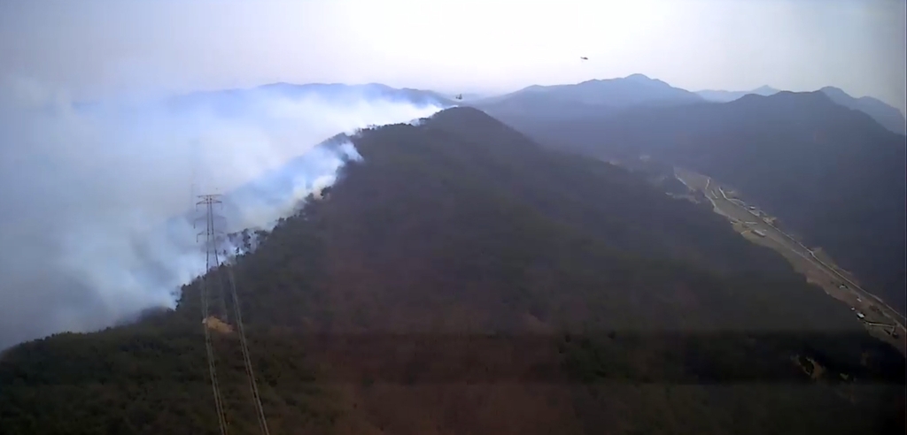 충남 서산 운산면 산불 확산…산림청 '산불 2단계' 발령(종합)