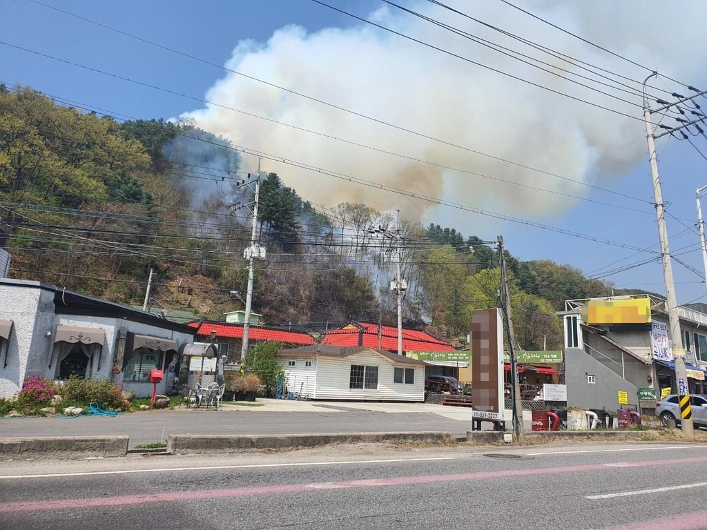 남양주 산불 2시간 만에 진화…담뱃불 원인 추정