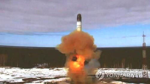 러시아 '히로시마 원폭의 2천배 위력' 차세대 ICBM 시험발사