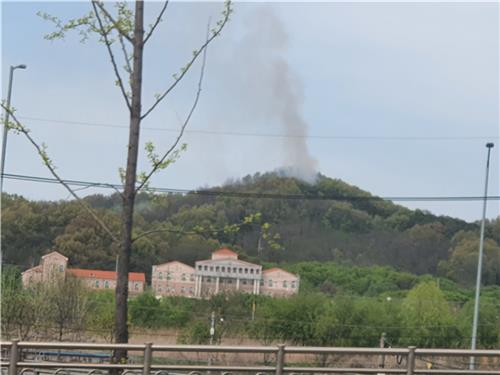 충남 아산 탕정면 야산서 불…40여분 만에 진화(종합)