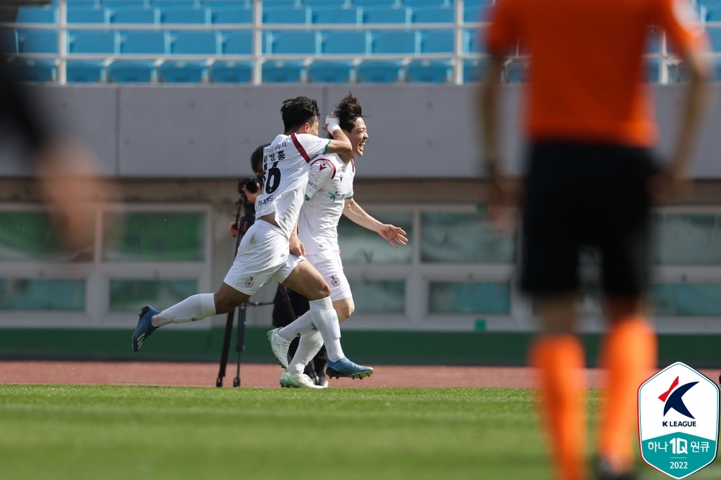 '김인균 극장골' K리그2 대전, 안산 2-1 잡고 4연승