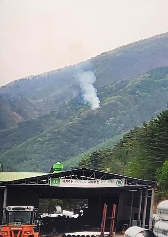 영월 산불, 산림 0.05㏊ 태우고 1시간여 만에 진화