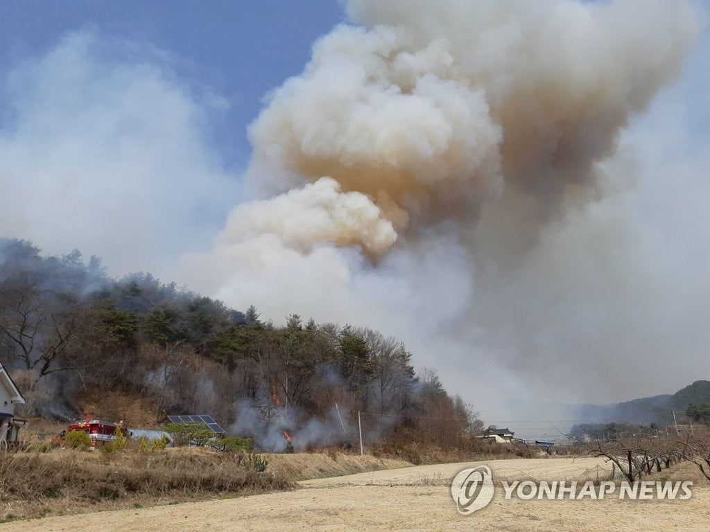 경북 봉화 산불 '3단계 격상'…야간 진화에 총력