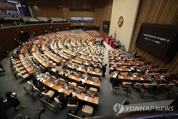 '검수완박' 검찰청법 개정안, 국회 본회의 통과…국힘 불참