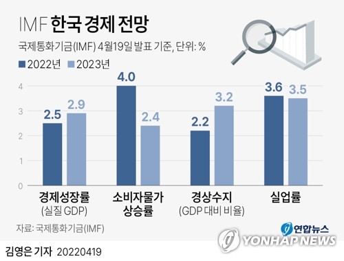 IMF 이사 "한국 성장률 전망 하향 이어질 것…인플레는 지속"(종합)