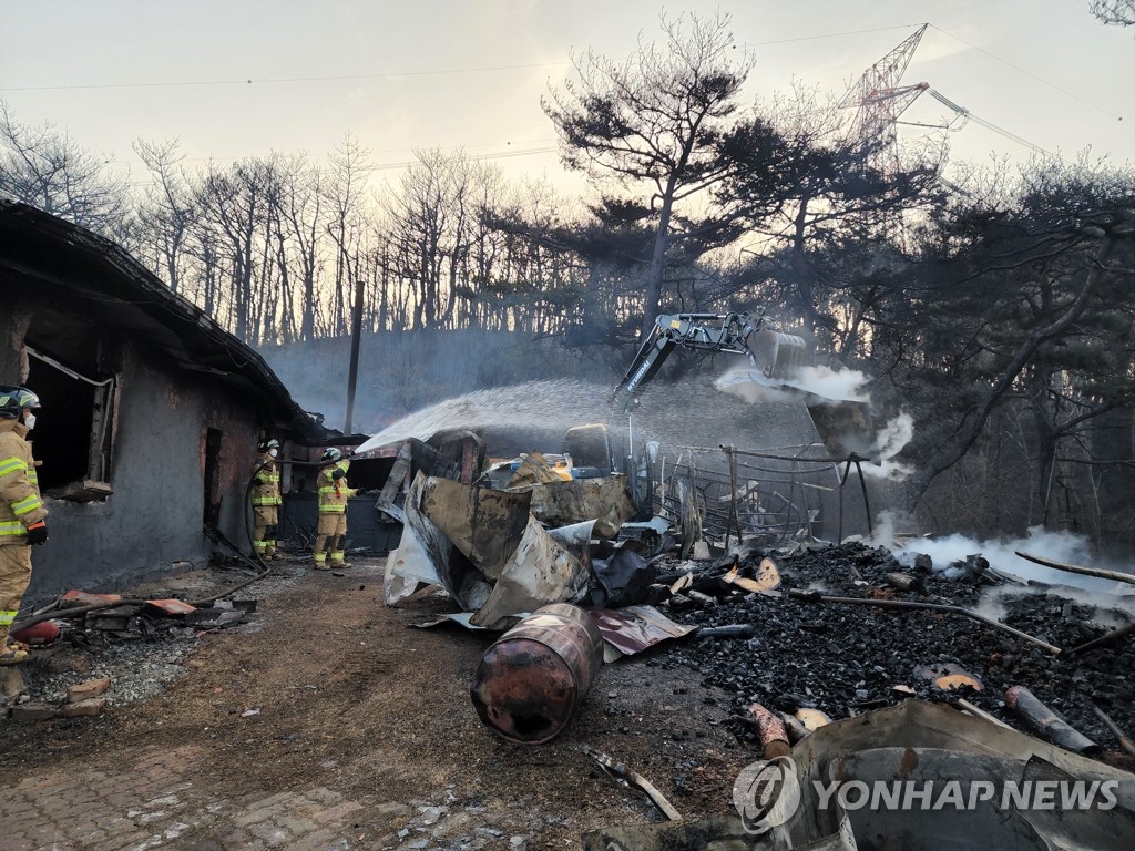 대한적십자사, 서산 산불 현장에 120여명 파견해 긴급구호