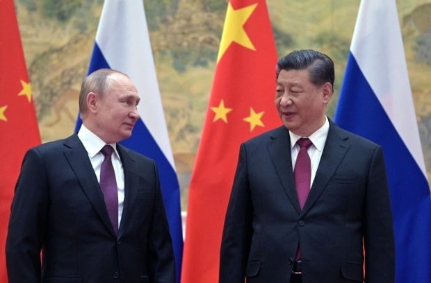블라디미르 푸틴 러시아 대통령과 시진핑 중국 국가주석 /사진=AFP