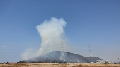 안산 구봉도 북망산서 불…1시간 30여분만에 진화(종합)