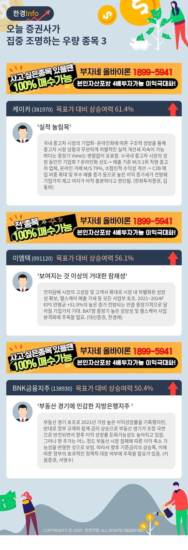 [핫클릭]오늘 증권사가 집중 조명하는 우량 종목 3