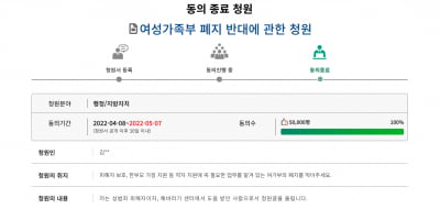 "여가부 폐지 반대" 국회 청원, 5만명 동의…소관 상임위서 심사