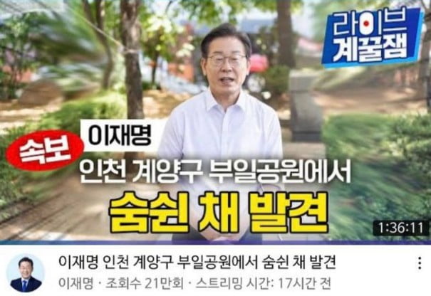 사진=이재명 더불어민주당 상임고문 유튜브 캡처