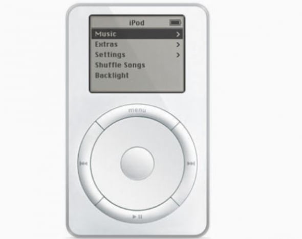 2001년 출시된 애플 아이팟 1세대 [사진=애플 공식 홈페이지 캡처]