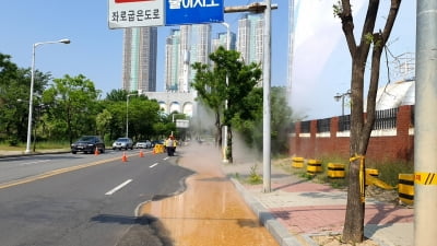 "고양서 또"…3년전 사고 1km 거리 도로 밑 온수배관 터져