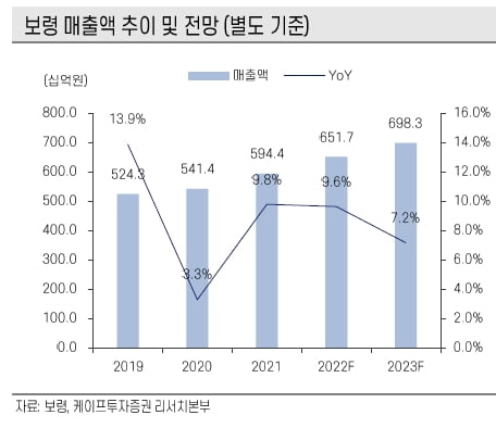 “보령, 도입 약품 등 주요 제품 고르게 성장할 것”