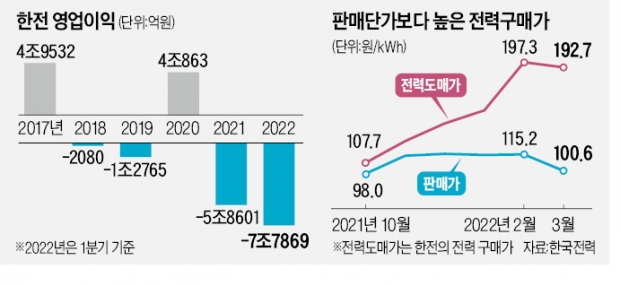 전기료 동결 덫에 걸린 한전…"이대로 가면 올해 30조 적자"