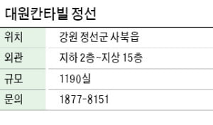 대원칸타빌 정선, '사계절 관광지' 정선 사북 숙박시설