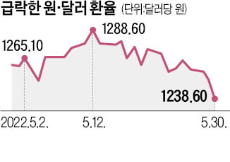 환율 17.6원 급락, 1230원대로…하반기 1100원대까지 내려가나