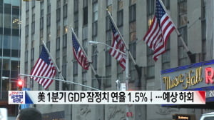 美 1분기 GDP 잠정치 연율 1.5%↓…예상 하회 [글로벌마켓]