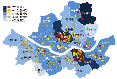 서울 주요상권 월임대료 평균 348만원…명동 1천372만원 '최고'