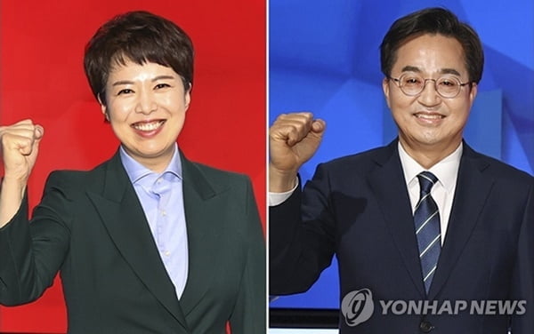 '격전지' 경기지사 지지도 "김은혜 40.5% vs 김동연 38.1%"