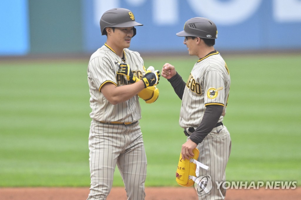 MLB 김하성, 더블헤더서 2루타·1타점 적시타 작렬