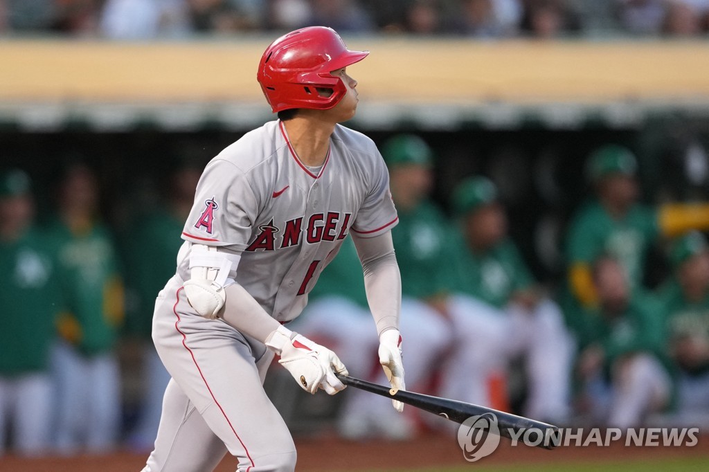 오타니, 빅리그 5년 차에 MLB 통산 100홈런 정복