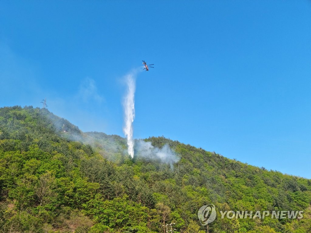 강풍·건조특보 속 태백서 산불…1시간 30분 만에 진화(종합)