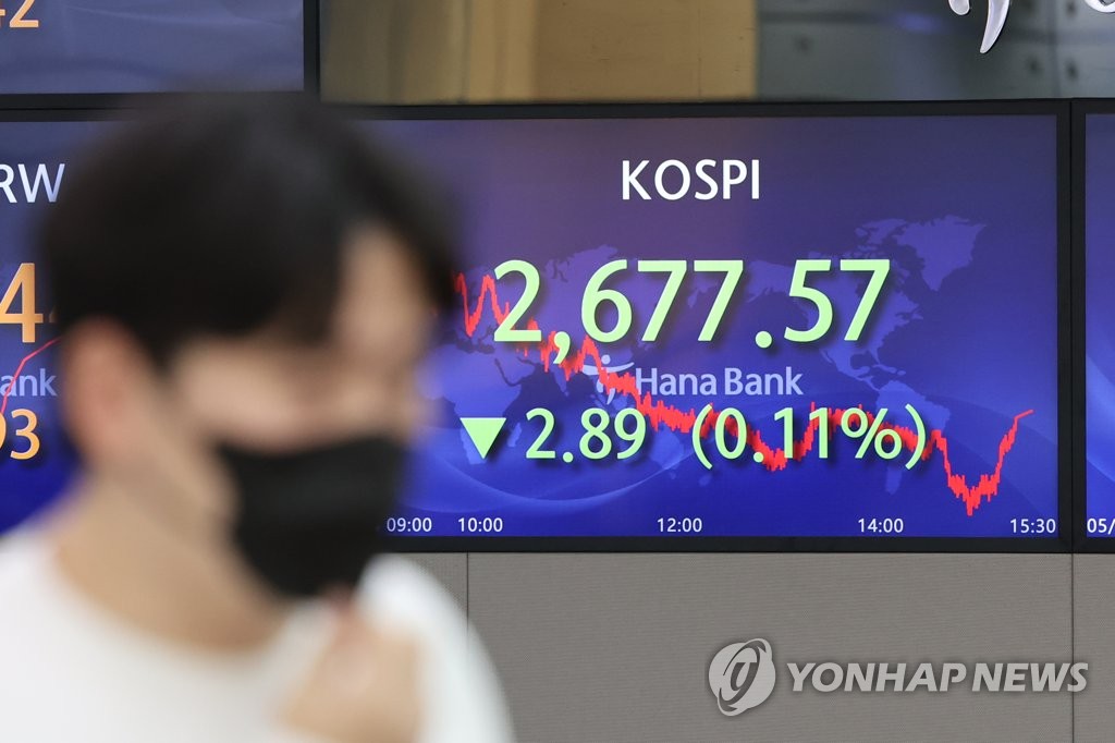 코스피, 기관 매도에 0.11% 하락…FOMC 결과 관망(종합)