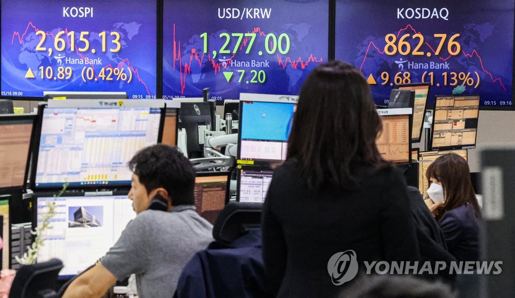 중국 경제지표 부진·한은 빅스텝 우려에 코스피 하락…2,590대(종합)