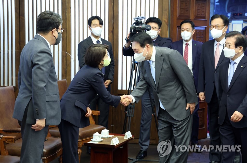 박의장 "협치 발판 마련해달라"…尹대통령 "의회가 국정중심"