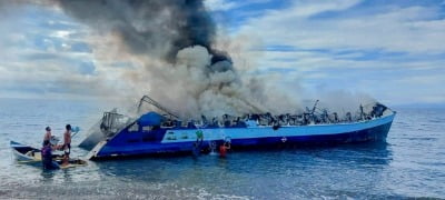 필리핀 레알항 부근 해역서 여객선 화재…7명 사망·7명 실종