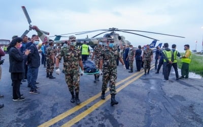 네팔 여객기 추락 사고…현장서 시신 22구 모두 수습