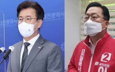 대전시장 격돌 허태정·이장우 후보, 지역현안 공약 곳곳서 맞서