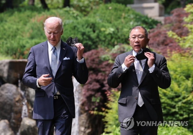 정의선, 105억달러 대미투자…바이든 "땡큐, 큰이익 얻을수 있을 것"