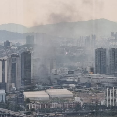 용산역 인근 노숙인 텐트촌 화재…인명피해는 없어