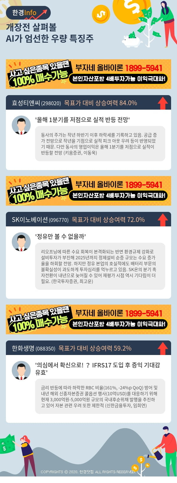 [핫클릭]개장전 살펴볼 AI가 엄선한 우량 특징주