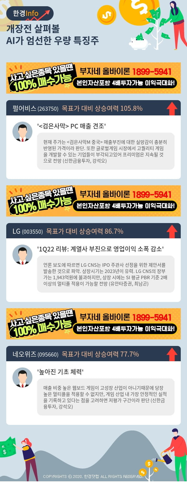 [핫클릭]개장전 살펴볼 AI가 엄선한 우량 특징주